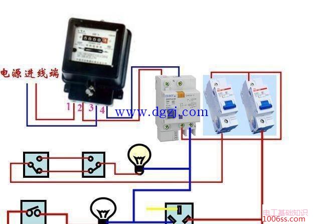 家庭照明电路和插座接线图解