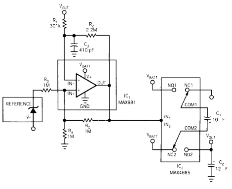 利用低导通电阻模拟开关实现超低静态电流电荷泵电路的设计