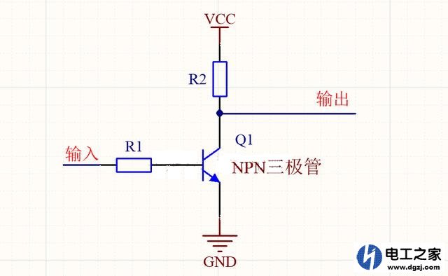 NPN三极管和PNP三极管实现反相器的原理