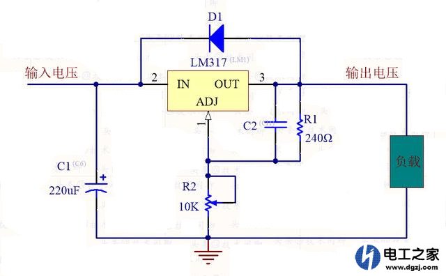 LM317可调电压输出原理