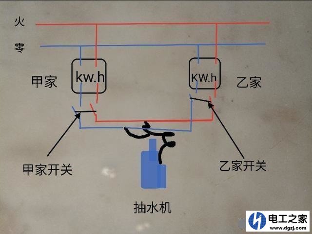 家用水泵接线图方法图片