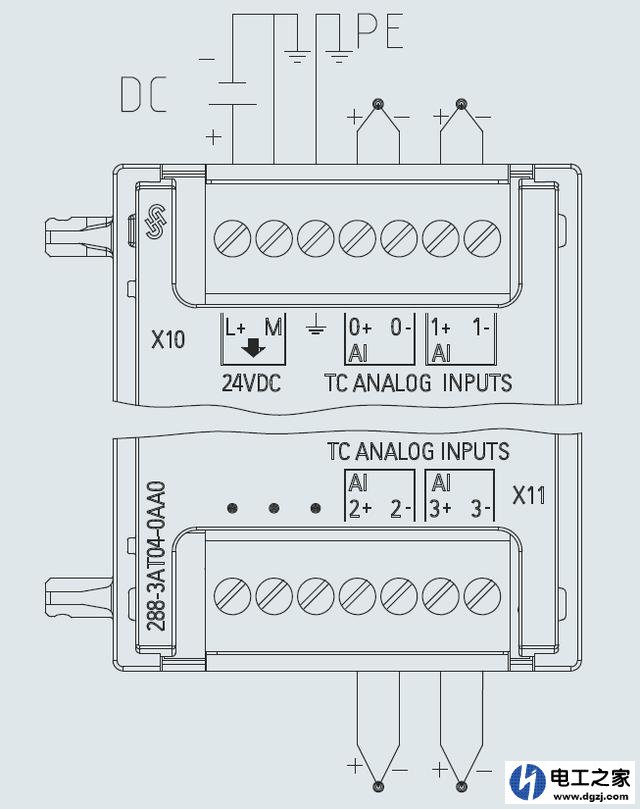 西门子s7-200smart热电偶硬件接线