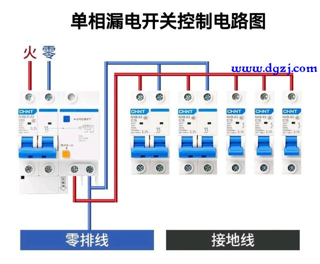 单相漏电保护器可以接在三相四线制电路中使用